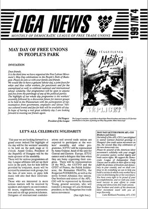LIGA News 1991. április (angol nyelvű)