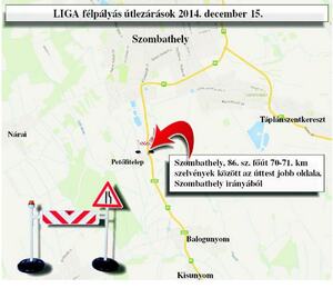 Forgalomlassítás a 86-oson, tüntetés a téren