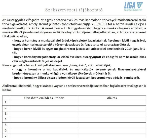 FIGYELEM! Aláírásgyűjtő akció!